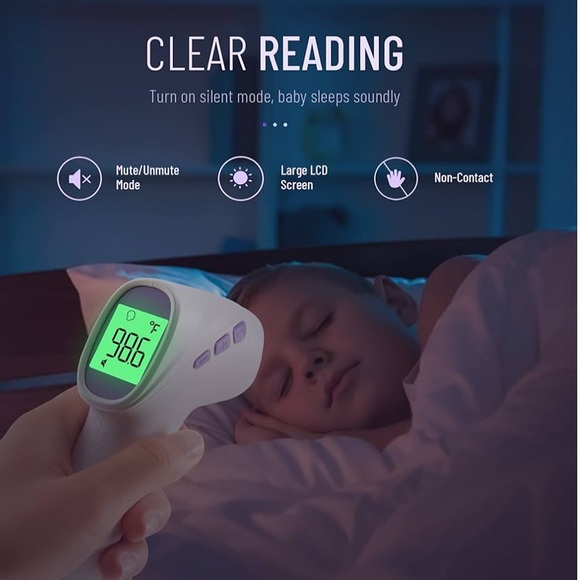 No Touch Thermometer for Adults & Kids, Digital Thermometer w/ Fever Alarm, NWT - Picture 5 of 9
